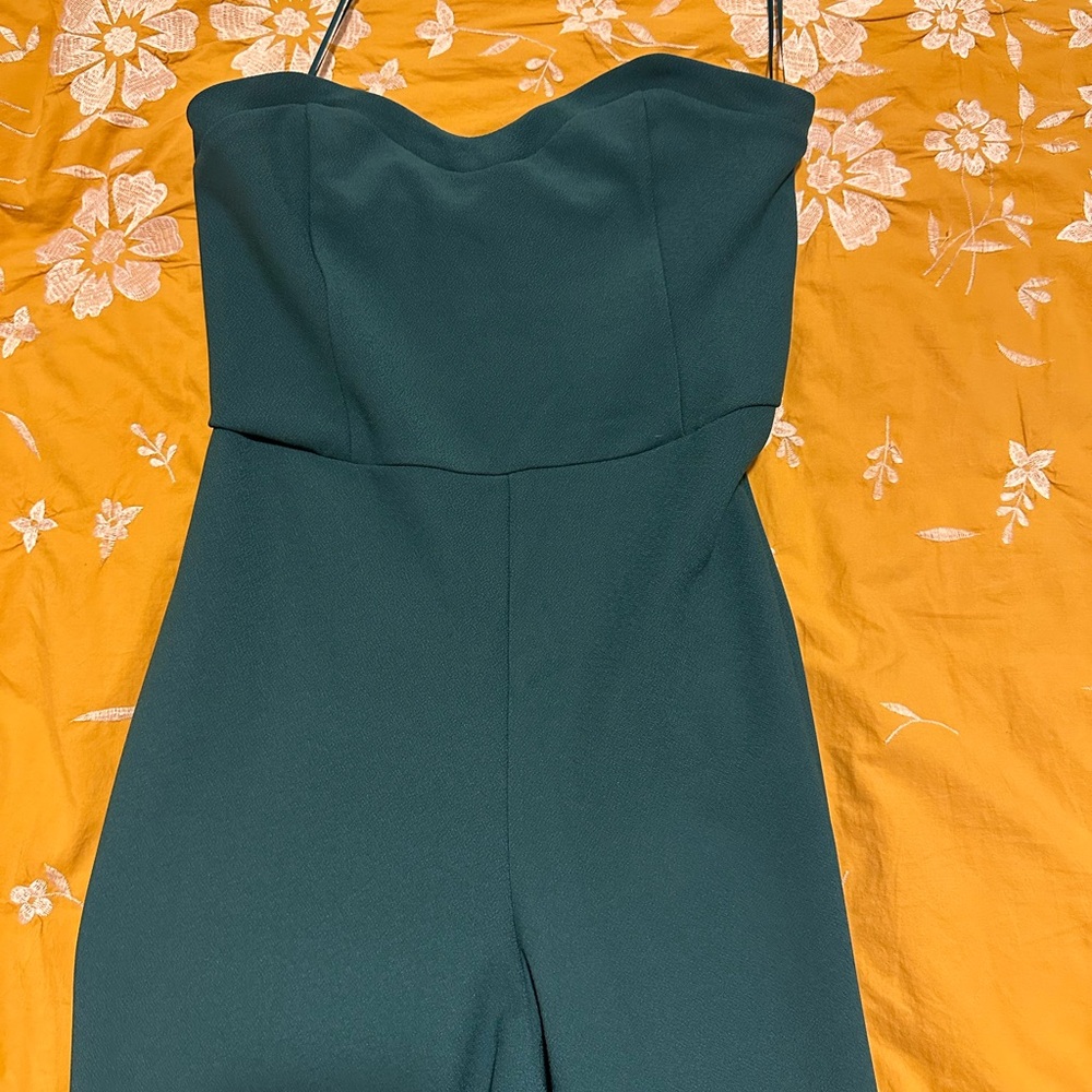 Abercrombie & Fitch Teal Strapless Jumpsuit